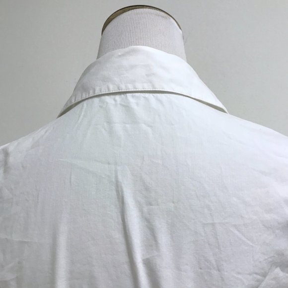 Anne Fontaine white button up wrap tie long sleeve shirt top made in France 4 - Picture 7 of 8
